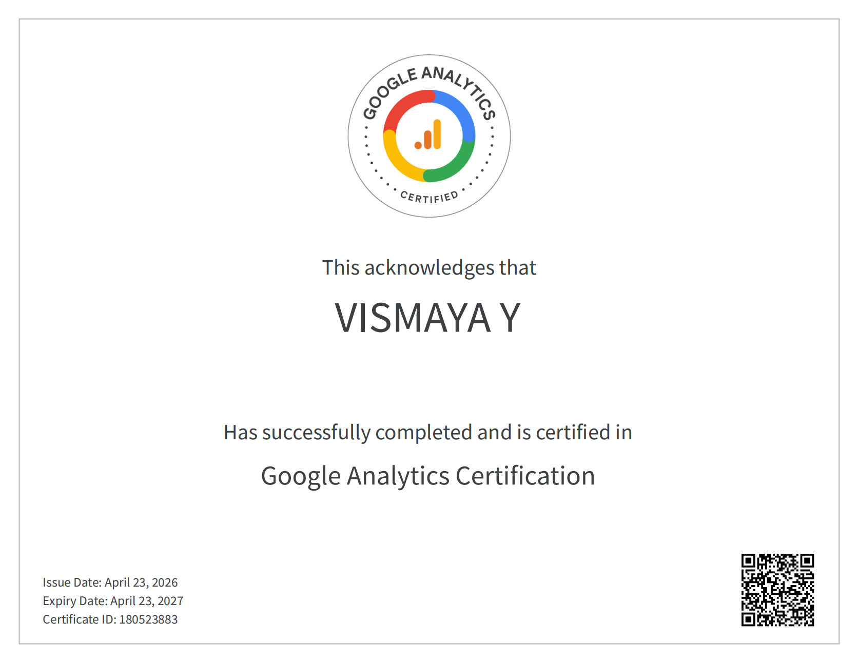 Google Analytics Certification